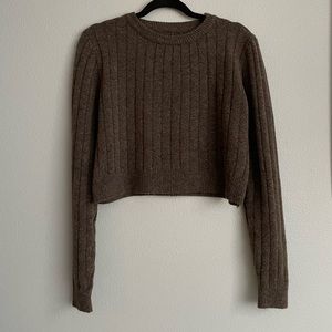 Cropped Brown Sweater